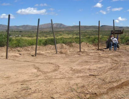 First fence posts First fence posts